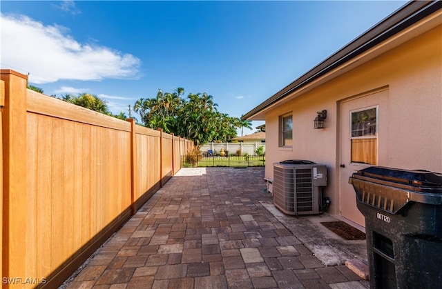 view of patio featuring cooling unit