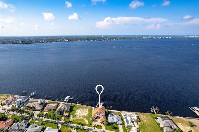 614 Coral Dr, Cape Coral, FL 33904 - aerial view featuring a residential view and a water view