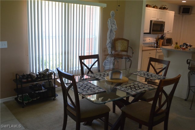 view of dining area