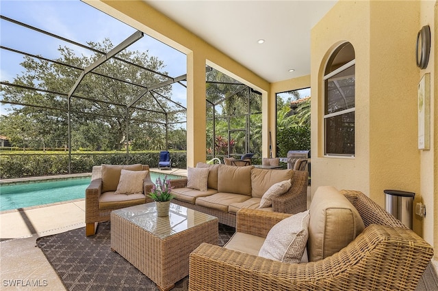 view of sunroom