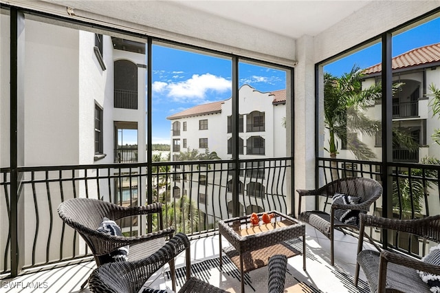 view of sunroom / solarium