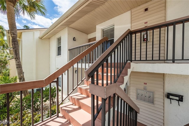 view of stairway