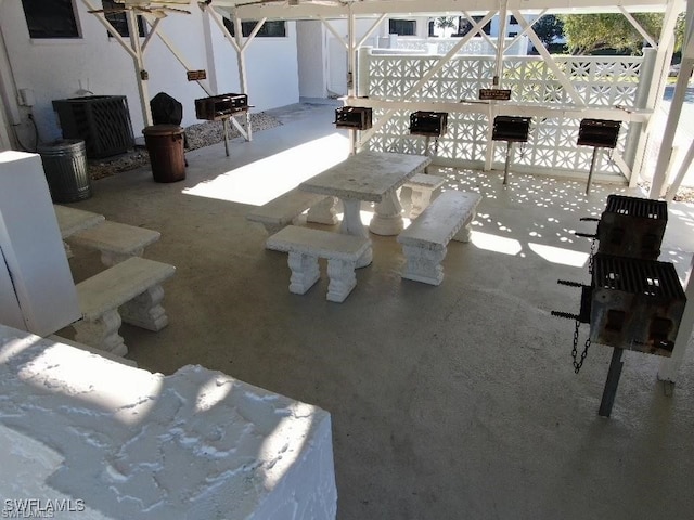 view of patio featuring cooling unit