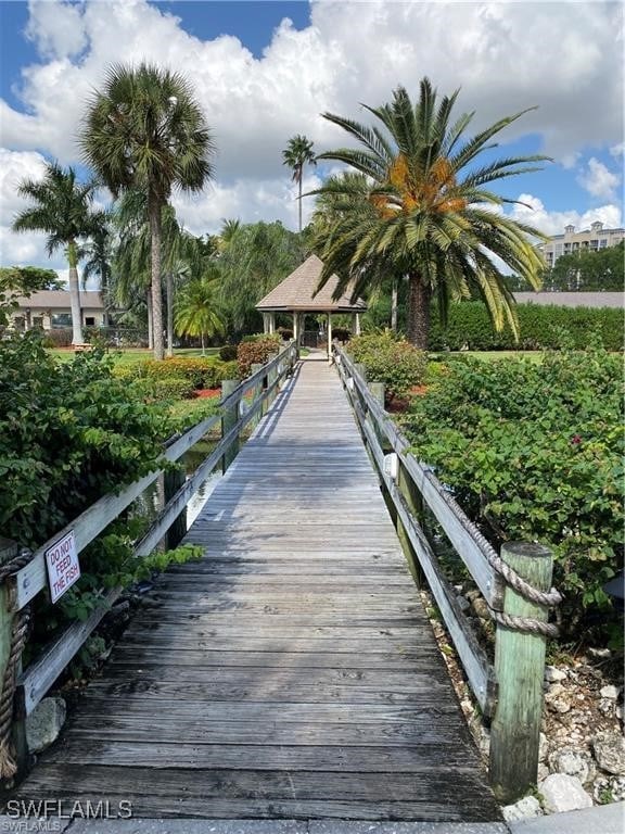 view of dock