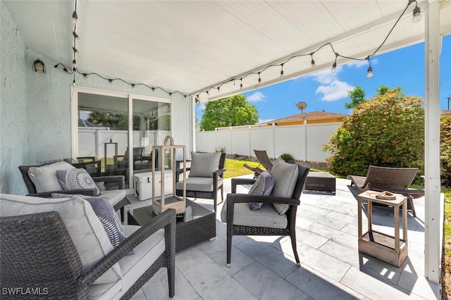 view of patio / terrace featuring outdoor lounge area