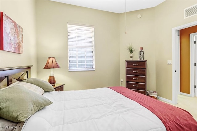 bedroom with carpet floors