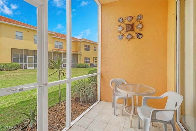 view of sunroom