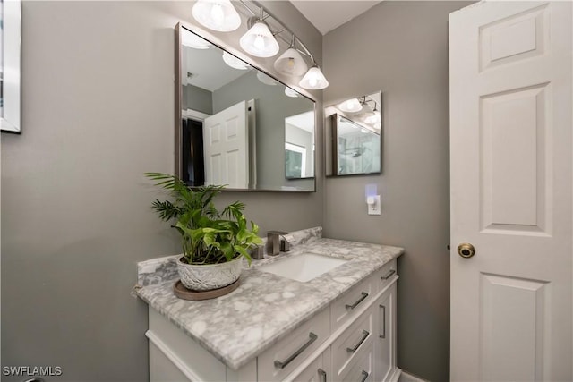 bathroom with vanity