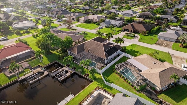 drone / aerial view featuring a residential view