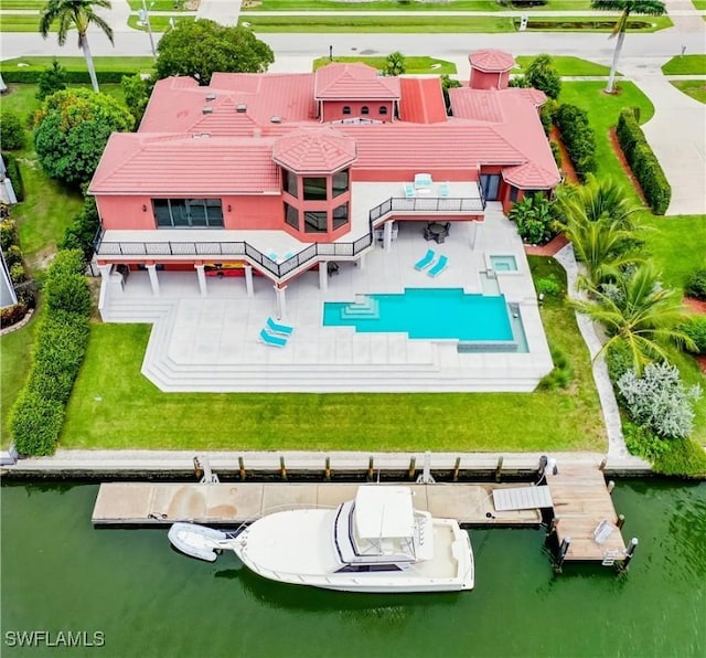 1411 Quintara Ct, Marco Island, FL 34145 - aerial view with a water view