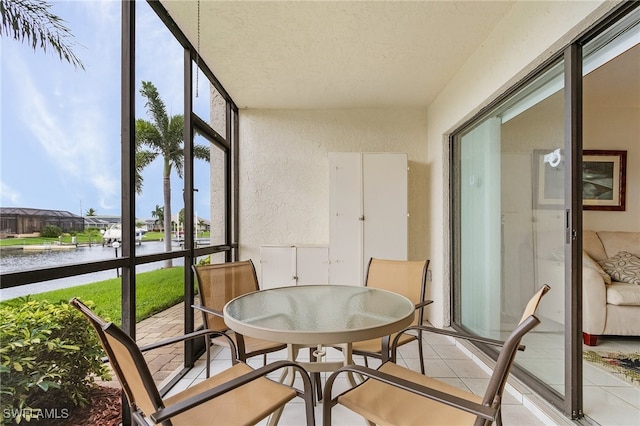 view of sunroom