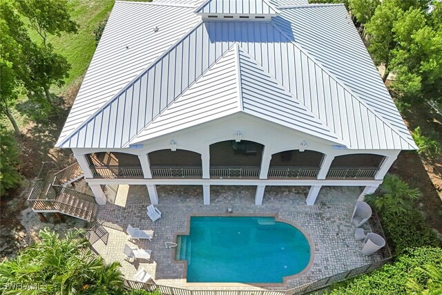 rear view of property with a patio area