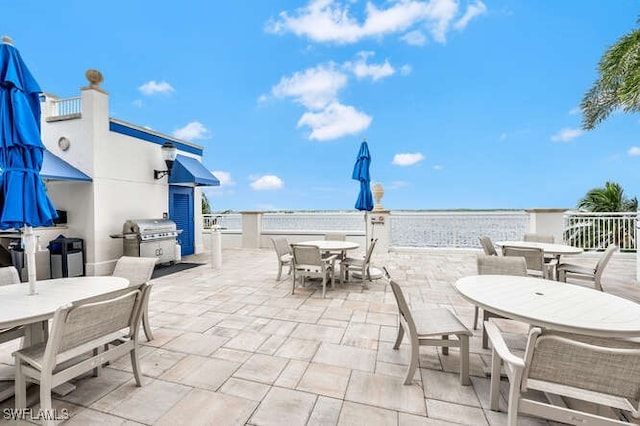 view of patio featuring grilling area