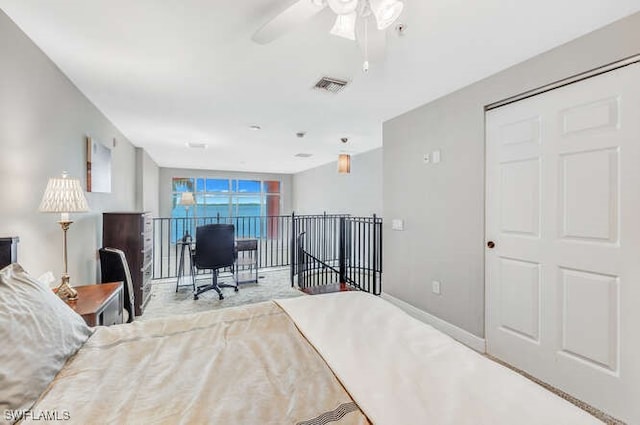 bedroom featuring a closet