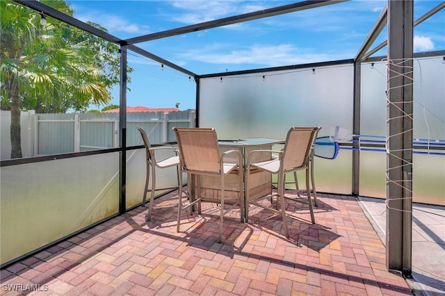 view of sunroom