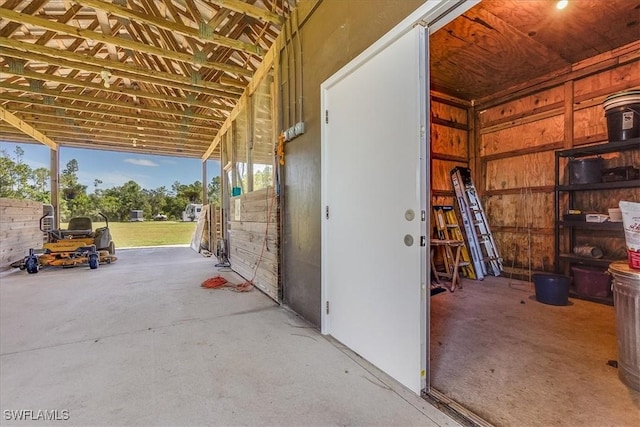 view of horse barn