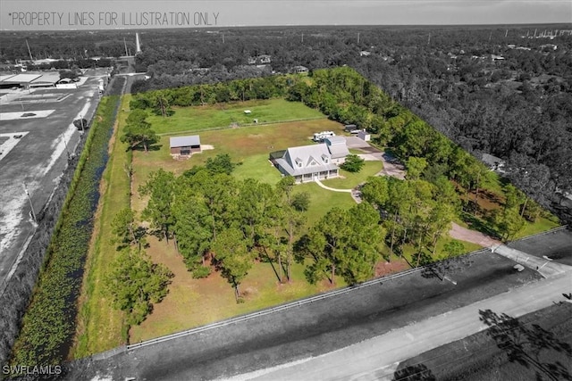 birds eye view of property