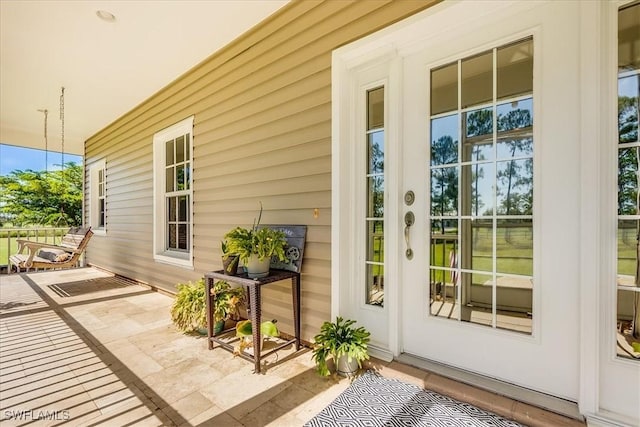 exterior space with covered porch