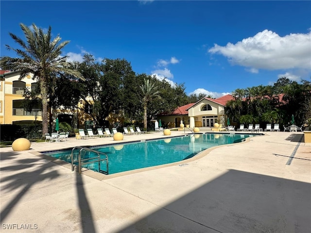 view of pool with a patio