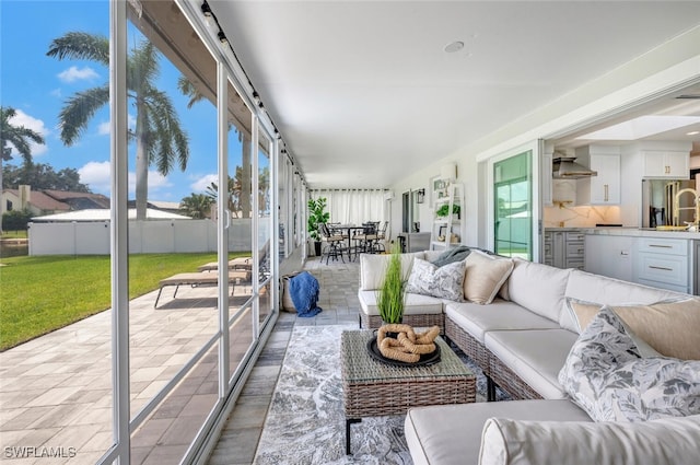 view of sunroom / solarium