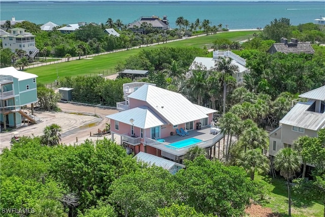 4501 Seair Ln, Upper Captiva, FL 33924 - drone / aerial view of a pool and a large body of water