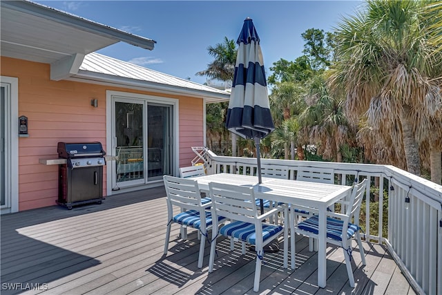 deck with grilling area