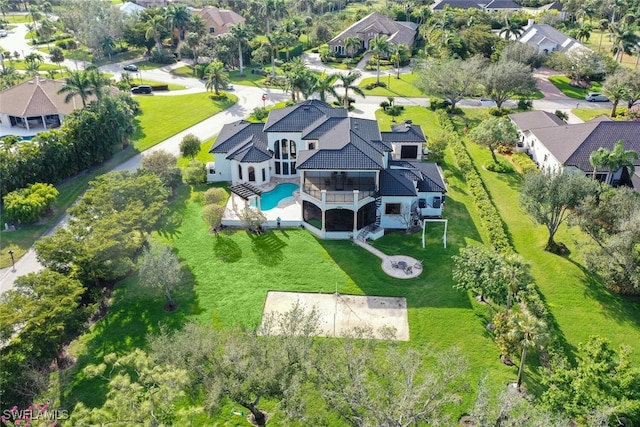 birds eye view of property featuring a residential view