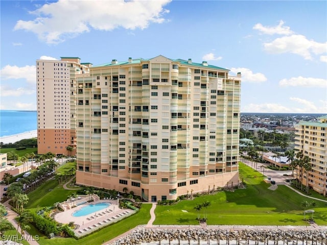 view of property featuring a water view