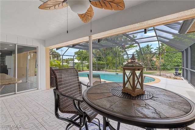 exterior space featuring a patio and a lanai