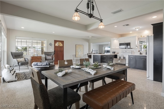 view of dining area