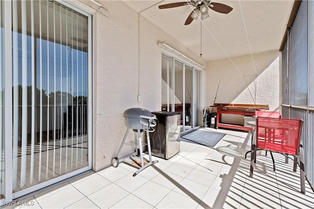 14831 Park Lake Dr Unit 309, Fort Myers, FL 33919 - balcony with ceiling fan