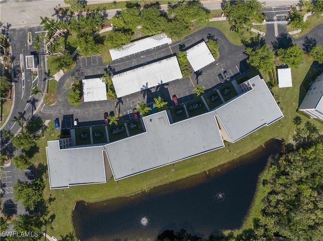 14831 Park Lake Dr Unit 309, Fort Myers, FL 33919 - birds eye view of property with a water view