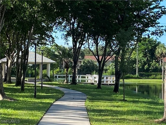 14831 Park Lake Dr Unit 309, Fort Myers, FL 33919 - view of community featuring a gazebo and a yard