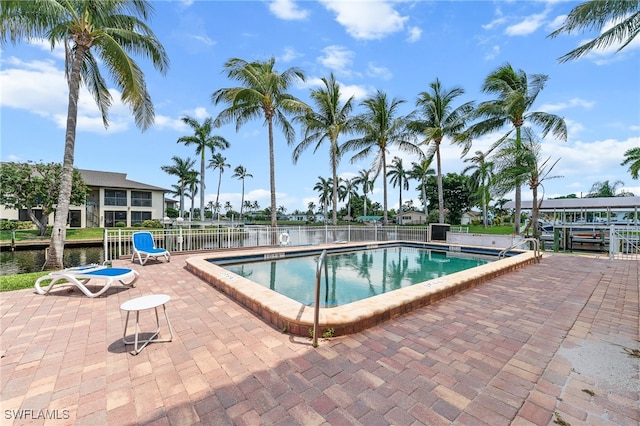 view of pool with a patio area