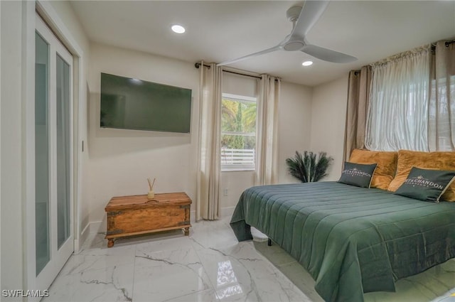 bedroom with ceiling fan