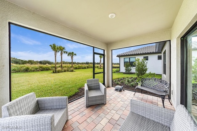 view of sunroom / solarium