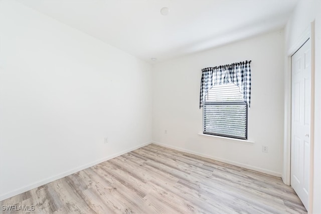 unfurnished bedroom featuring light hardwood / wood-style floors