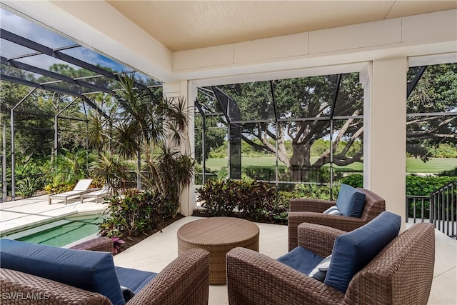 view of sunroom