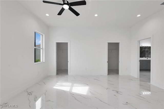 empty room featuring ceiling fan