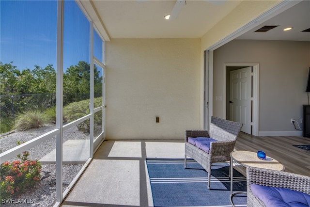 sunroom / solarium with a healthy amount of sunlight