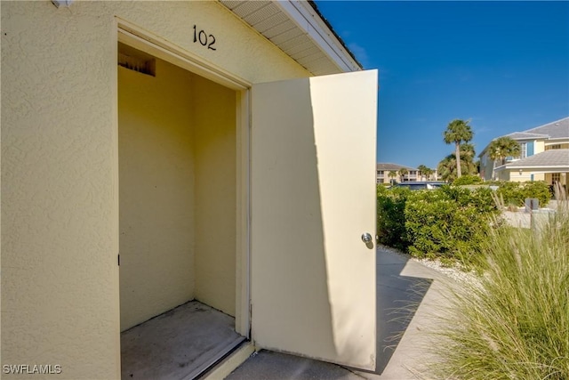 view of doorway to property