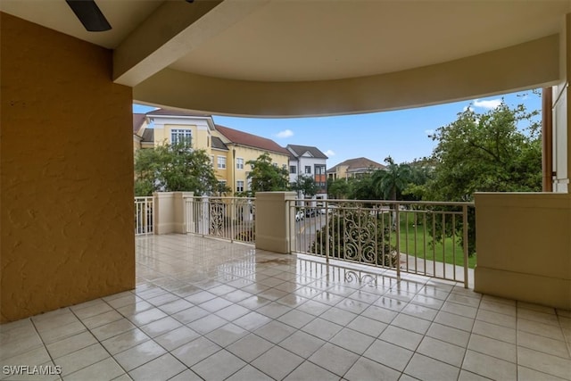 view of patio / terrace with a balcony