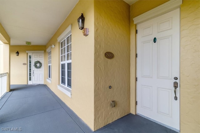 view of doorway to property