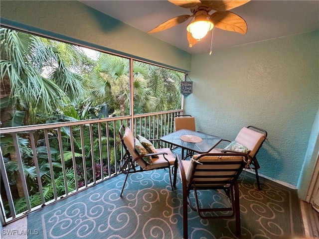 view of sunroom / solarium