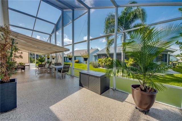 view of sunroom