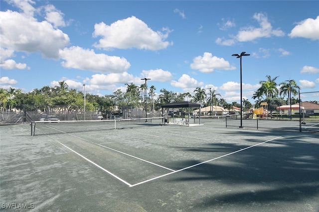 view of tennis court