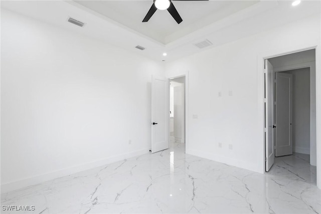 view of patio featuring a ceiling fan