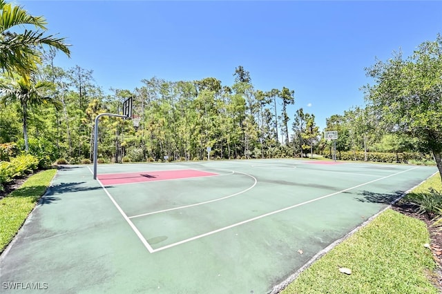 view of basketball court