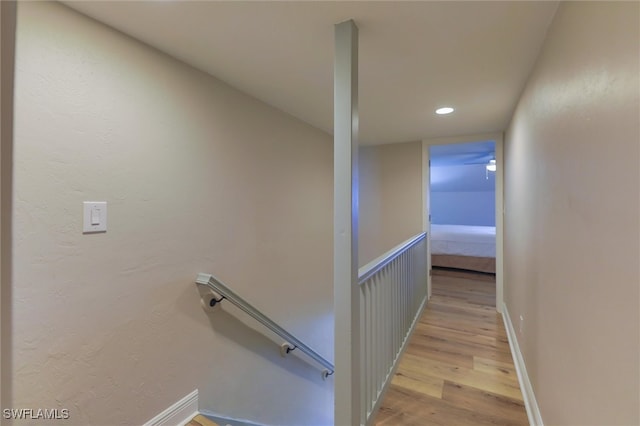 hall featuring light hardwood / wood-style floors