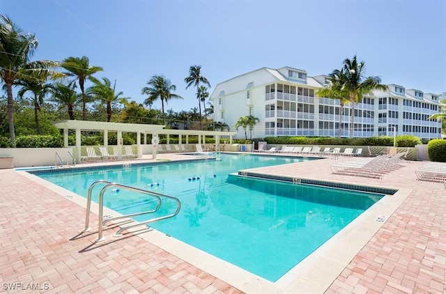 view of pool with a patio